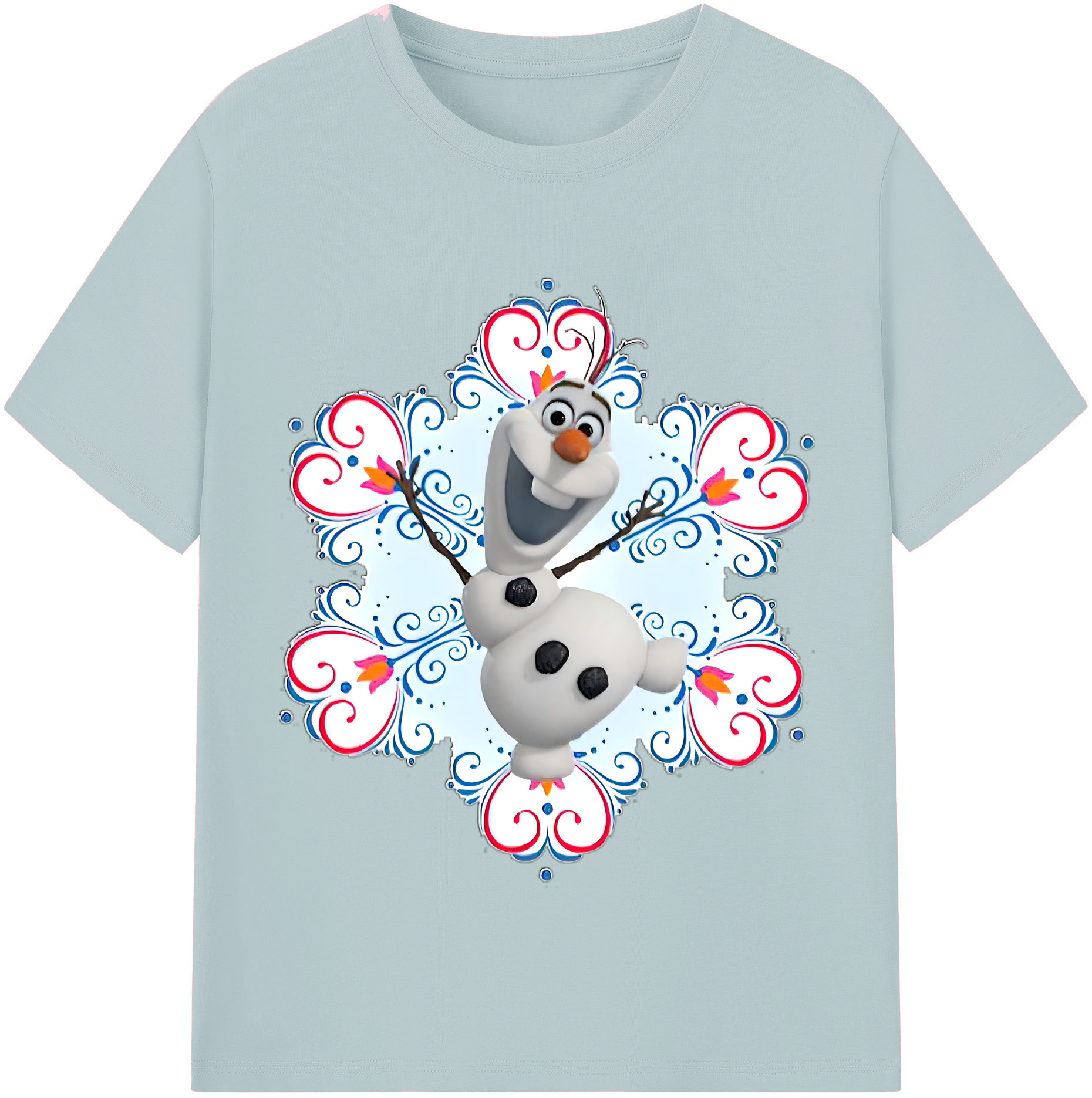 （画像用） アナと雪の女王 アンナ エルサ Frozen Anna Elsa 綿100％半袖Tシャツ（フロントプリント）